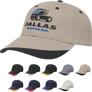 Classic Series - Medium Profile Six Panel Structured Split Visor Cap With Velcro Closure