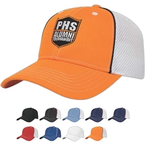 Golf And Resort Collection - Low Profile Six Panel Structured Double Mesh Cap With Piping