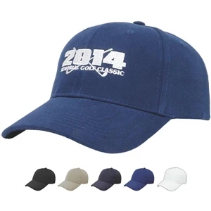 Medium Profile Six Panel Structured Cap. Moisture Wicking. Uv Protection