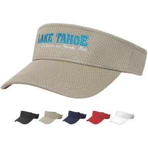 Golf And Resort Collection - Jersey Mesh Visor With Fabric Strap Two Piece Velcro