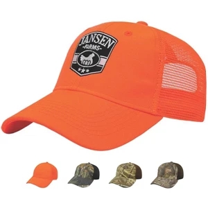 Camouflage Series - Medium Profile Six Panel Structured Solid Color Mesh Back Camo Cap