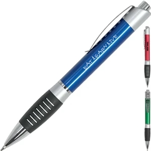 Hercules - Medium Point Black German Ink Pen With Swiss Nib And Metallic Colored Barrel