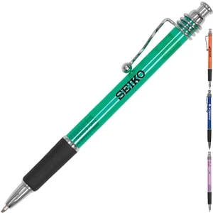 Alexander - Ballpoint Pen With Thin Translucent Body And Polished Silver Accents