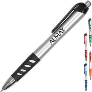 Mercury - Sleek Ballpoint Pen With Metallic Body, Color-coordinated Clip And Vented Grip