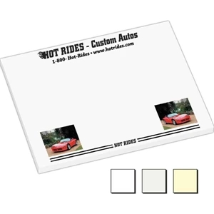 50 Sheet Count - Earth Friendly 4" X 3" Adhesive Notes Available With 100% Recycled Paper