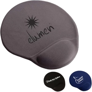 Targetline - Oval, 1/4" Thick Mouse Pad With Gel Wrist Rest And Non Skid Base