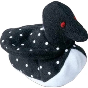 Weebeans (tm) Animal Fair - Loon - Three Inch Plush Toy Animal With Silver Ball Chain, Blank