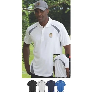 Vansport (tm) - X S- X L - Body Mapped Blocked Polo Shirt With Back Mesh Panel