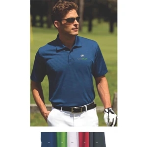 Vansport (tm) - S - X L - Two Color Textured Stripe Polo Shirt; 100% Polyester