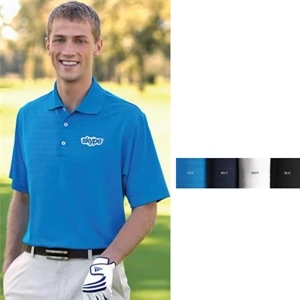Adidas (r) Climalite (r) - S - X L - Textured Short Sleeve Polo Shirt With Rib Knit Collar And Dropped Tail Bottom
