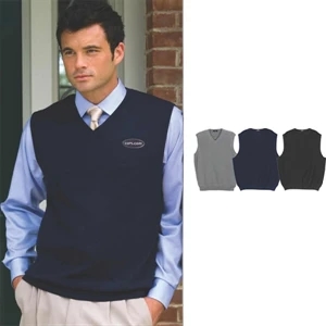 Milano - X S- X L - Knit Sweater Vest With Ribbed V-neck, Armholes And Waistband