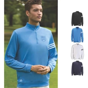 Adidas (r) Climalite (r) - S - X L - Three-stripes Pullover With Moisture Management