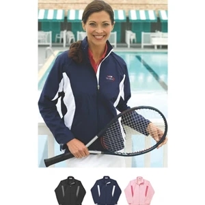 Zocket (tm) - 2 X L-3 X L - Women's Convertible Wind Jacket With Zip Off Raglan Sleeves And Cape Back