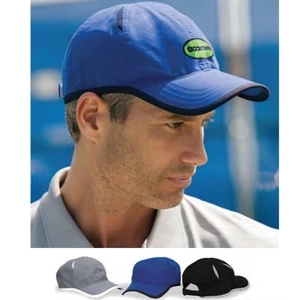 Vansport (tm) - Microfiber Cap With Mesh Insets And Contrasting Self Goods Binding