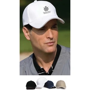 Vansport (tm) - Mesh Constructed Cap With Contrast Sandwich Inset; 100% Polyester