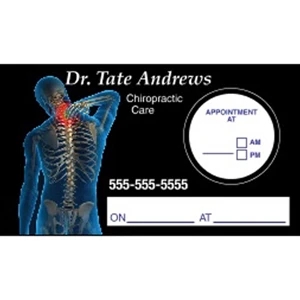 3 1/2" X 2" 4-color Process Printed Appointment Card With Removable Label