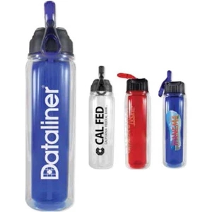 Endurance - 17 Oz Double Wall Water Bottle With Sipper Lid And Finger Loop For Carrying