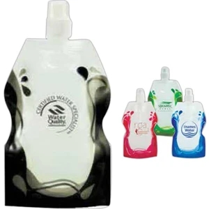 20 Oz Flat Foldable Bottle Folds Flat When Empty For Easy Storage And Travel