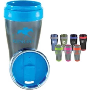 Cornado - 16 Oz Tumbler With Stainless Steel Outer Wall With Color Plastic Liner