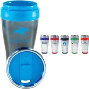 Cornado - 16 Oz Tumbler With Stainless Steel Outer Wall With Color Plastic Liner
