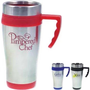 Cornado - 16 Oz Mug With Stainless Steel Outer Wall And Color Plastic Liner