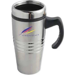 Saturn - 16 Oz Mug Made Of Stainless Steel With Plastic Liner And Black Handle