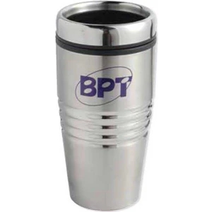 Saturn - 16 Oz Stainless Steel Tumbler With Plastic Liner And Drink-thru Lid