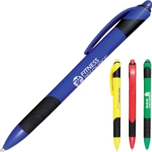 York - Pen With Plastic, Colored Barrels And Clips, Chrome Or Colored Tips And Plungers