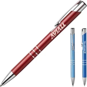 Athena - Metal Ballpoint Pen With Retractable Mechanism And Medium Point Black Refill