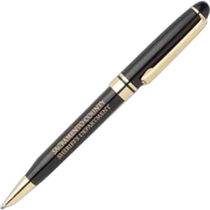Ceo - All Metal Twist Action Ballpoint Pen With Cross Style Medium Point Black Refill