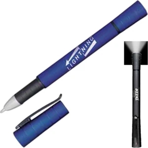 Intouch - Solid Body Pen With Removable Cap And Twist Action Flashlight At Opposite End
