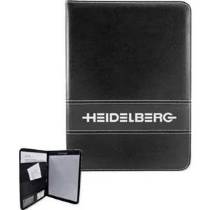 Executive Palermo - Padfolio With Pebbled Leather Like Texture With 2 1/4" Smooth Strip On Front