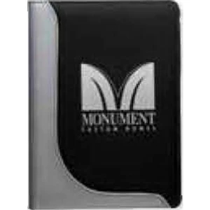 Junior Executive - Black Padfolio With Stitched Inside Slip Pocket With Mesh Pocket
