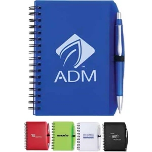 Pen Pal - Notebook With Flexible Plastic Cover, 65 Sheets Of Lined Note Paper, Pen Included