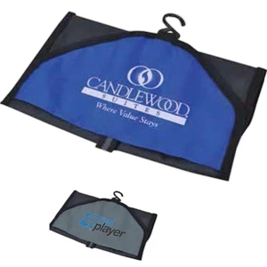 Fold And Go - 210d Polyester Folding Toiletry Bag With Front Slip Pocket