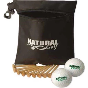 Golf Essentials Pro Pack With Essentials Bag, Divot Fixer, Golf Balls And Tees