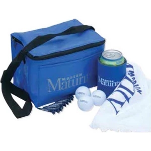 Six Pack Cooler Bag Tournament Pack With Golf Balls, Golf Tees And More