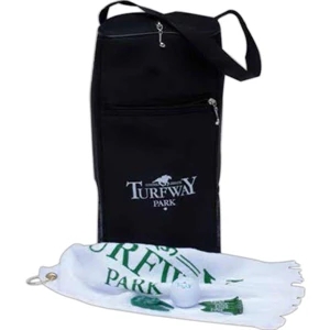Golf Shoe Bag Tournament Pack With Towel, Ball Marker, Tees And Golf Ball