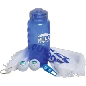 Poly-cool - Golf Kit Includes 30 Oz. Bottle, Golf Towel, Divot Fixer, And More