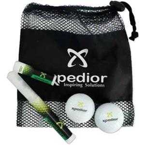 Golf Kit Includes Two Golf Balls, Lip Balm, Sunscreen Spay Pump And Mini Mesh Bag