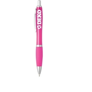 Nash - 5 1/2" Plastic, Retractable Ballpoint Pen With Soft Grip