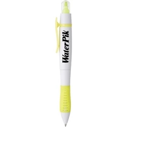 Combination, Dual Tip, Twist-action Ballpoint Pen And Single Color Highlighter