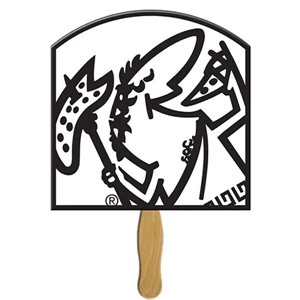 Arch Top Shaped Fan Made With Heavy 22 Pt. High Density White Poster Board