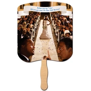 Bread Slice Shaped Fan Made With Heavy 22 Pt. High Density White Poster Board