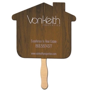 House Shaped Fan, Material Used Is Heavy 22 Pt. High Density White Poster Board