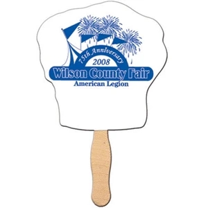 Chef's Hat Shaped Fan Made With Heavy 22 Pt. High Density White Poster Board