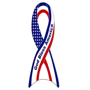 Patriotic Ribbon Design Bookmark Made From 14 Pt., High Density Poster Board