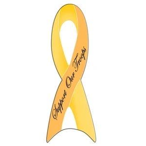 Yellow Ribbon Design Bookmark Made From 14 Pt., High Density Poster Board