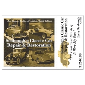 Postcard Coupon Coated One Side With One 1" X 3 3/8" Magnet Attached To Back