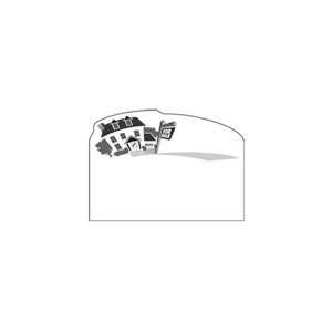 Full Color Process - House With For Sale Sign Design - Creative Top Flexible Magnet With Curved Upper Left Corner